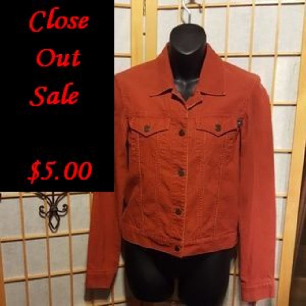 EUC Abercrombie & Fitch Orange  Corduroy Jacket